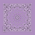 Standard Imported Lavender Purple Paisley Bandanna